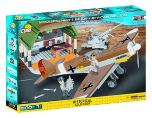 Klocki plastikowe COBI Messerschmitt Bf 109 - African Mission COBI-5544 - Figurki dla dzieci - miniaturka - grafika 1