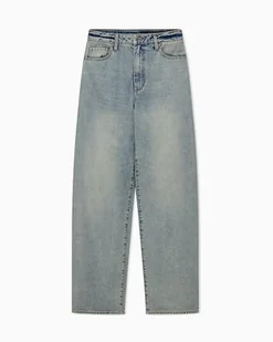 Armani Exchange A|X jeansy damskie, niebieski dżins, niebieski dżins, 28 - Spodnie damskie - miniaturka - grafika 1