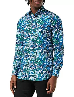 Koszule męskie - Seidensticker Męska koszula biznesowa, turkusowy, 42 PL - grafika 1