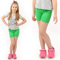 Spodenki damskie - Krótkie spodenki Legginsy 1/2 Kolarki Dziecięce Getry Szorty Zielone 134 - miniaturka - grafika 1
