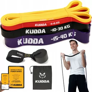 Zestaw 4 Gum Do Ćwiczeń Power Band Gumy Oporowe - Gumy, taśmy, ekspandery - miniaturka - grafika 1