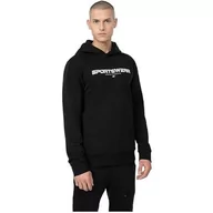 Bluzy męskie - 4F Bluza męska, Głęboki czarny, M - miniaturka - grafika 1