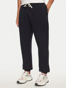 Tommy Hilfiger Spodnie dresowe Essential MW0MW37231 Granatowy Relaxed Fit - Spodnie sportowe męskie - miniaturka - grafika 1