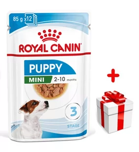ROYAL CANIN Mini Puppy 12x85g karma mokra w sosie dla szczeniąt do 10 miesiąca, ras małych + niespodzianka dla psa GRATIS! - Mokra karma dla psów - miniaturka - grafika 1