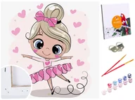 Malowanie po numerach - Zestaw do malowania po numerach, 20x20, Różowa Baletnica - miniaturka - grafika 1