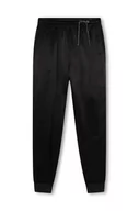 Spodnie i spodenki dla dziewczynek - Karl Lagerfeld spodnie dresowe dziecięce kolor czarny gładkie - miniaturka - grafika 1