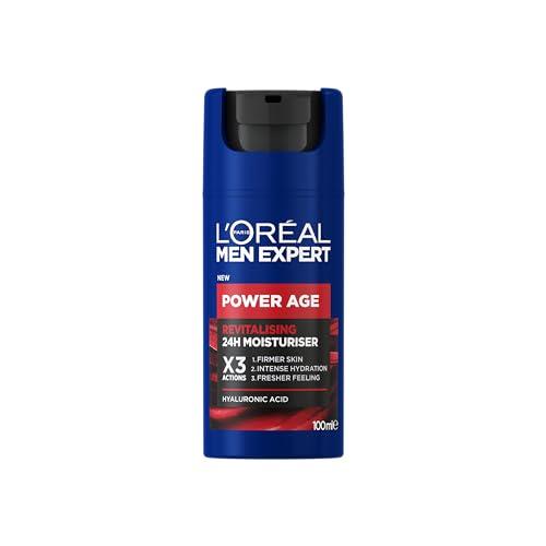 L'Oréal Men Expert XXL pielęgnacja twarzy przeciw zmarszczkom, krem nawilżający dla mężczyzn, krem z kwasem hialuronowym, odpowiedni do zmęczonej i matowej skóry, Power Age, [Amazon Exclusive], 1 x