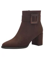 Botki damskie - Marco Tozzi Damskie botki Zip+Slip 2-25338-43 modne kozaki, Cafe Comb, 37 EU, Cafe Comb, 37 EU - miniaturka - grafika 1