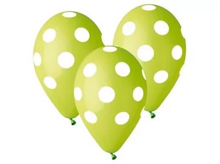 Balony pastelowe zielone Grochy - 30 cm - 5 szt. - Balony i akcesoria - miniaturka - grafika 1