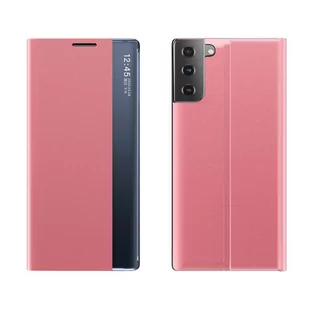 New Sleep Case pokrowiec etui z klapką z funkcją podstawki Samsung Galaxy S21+ 5G (S21 Plus 5G) różowy - Etui i futerały do telefonów - miniaturka - grafika 1
