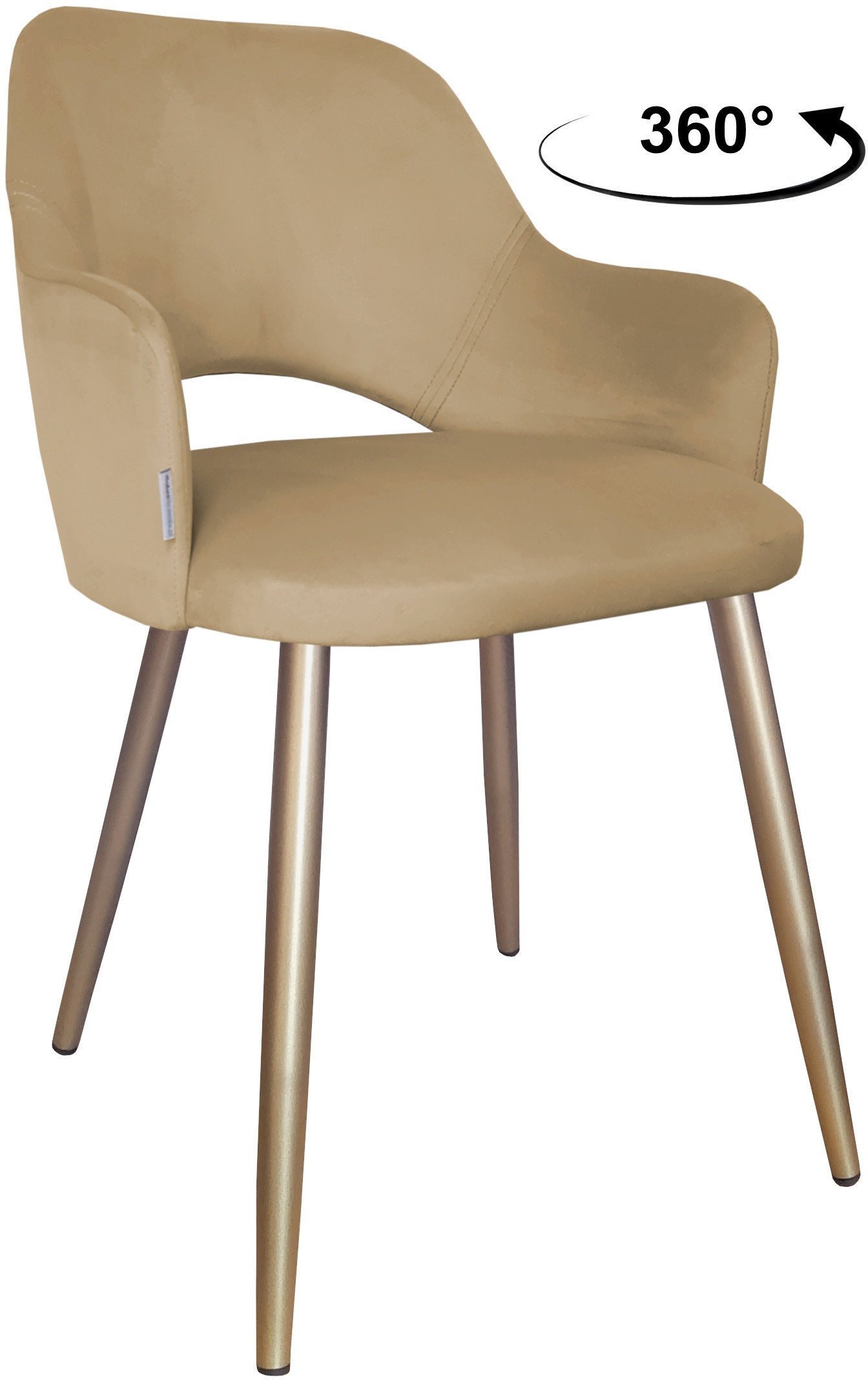 Krzesło obrotowe Milano podstawa złota MG06