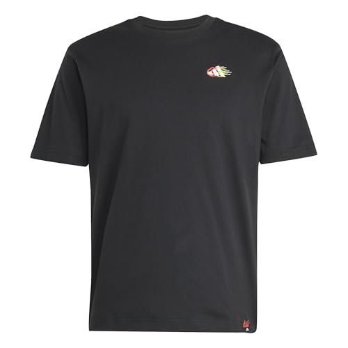 adidas Mężczyźni LOUNGE MINI EMBROIDERY GRAPHIC T-SHIRT, black, XS