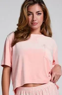 Koszulki i topy damskie - Hunkemöller Top welurowy z kieszonką Różowy - miniaturka - grafika 1