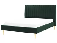 Łóżka - Łóżko welurowe 180x200 cm zielone MARVILLE Lumarko - miniaturka - grafika 1