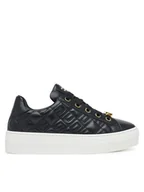 Buty dla dziewczynek - Elisabetta Franchi Sneakersy Low Cut Lace Up F4-A9E-0357-1251 S Czarny - miniaturka - grafika 1