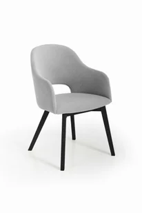 Luka 2 krzesło tapicerowane tkanina do wyboru nogi czarne - Krzesła - miniaturka - grafika 1