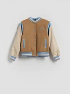 Kurtki i płaszcze dla dziewczynek - Reserved - Kurtka bomber - beżowy - miniaturka - grafika 1