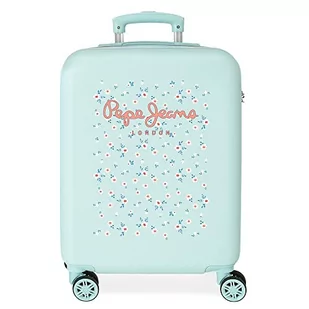 Pepe Jeans Leslie Niebieska walizka na kabinę 38 x 55 x 20 cm sztywna ABS kombinacja boczna 34 L 2,74 kg 4 podwójne koła wyposażenie ręczne - Walizki - miniaturka - grafika 1