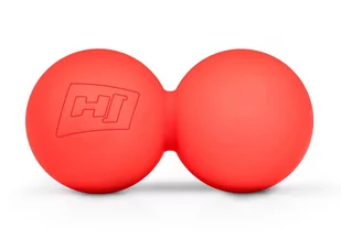 Hop-Sport Piłeczka do masażu silikonowa 63mm podwójna czerwona - Akcesoria do masażu - miniaturka - grafika 1