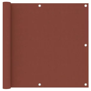 vidaXL Parawan balkonowy, terrakota, 90x500 cm, tkanina Oxford vidaXL - Parawany - miniaturka - grafika 1