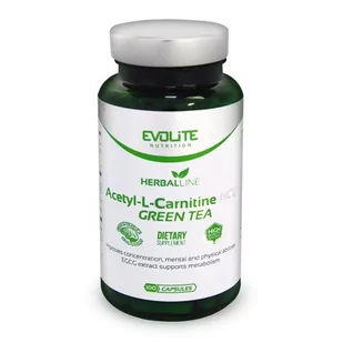 EVOLITE ACETYL L-CARNITINE HCL+ GREEN TEA 100kaps EVO/ALC/HCL/GT/100 - Spalacze tłuszczu - miniaturka - grafika 1