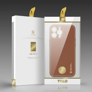 Dux Ducis Yolo etui iPhone 14 Pro elegancki pokrowiec ze skóry ekologicznej brązowy - Etui i futerały do telefonów - miniaturka - grafika 5
