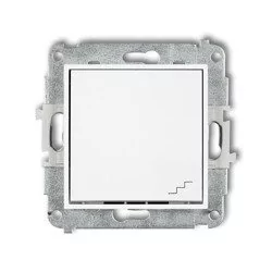 Karlik Łącznik schodowy MINI biały MWPUS-3 - Wyłączniki światła i elektryczne - miniaturka - grafika 1