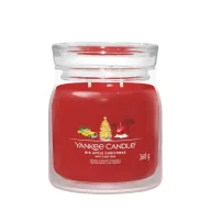 Świece - Yankee Candle Świeca Zapachowa Słoik Średni Big Apple Christmas - miniaturka - grafika 1