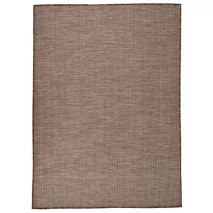 vidaXL Dywan zewnętrzny o płaskim splocie, 200x280 cm, brązowy - Dywany zewnętrzne - miniaturka - grafika 1