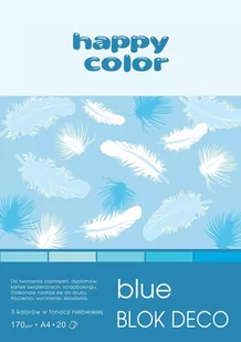 Happy Color Blok Deco A4 20 kartek Blue - Podobrazia, bloki, papiery - miniaturka - grafika 3