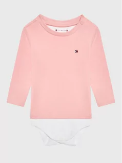 Body dla niemowląt - Tommy Hilfiger Body dziecięce Baby Solid KN0KN01408 Różowy Regular Fit - grafika 1