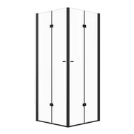 Kabiny prysznicowe - Kabina prysznicowa MAUNA kwadratowa 90x90cm czarna SEVANTE - miniaturka - grafika 1