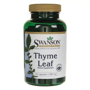 Swanson, Tymianek 500 mg, 120 kapsułek - Suplementy naturalne - miniaturka - grafika 1