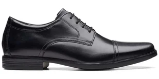 Półbuty męskie Clarks Howard Cap czarne 44 - Półbuty męskie - miniaturka - grafika 1