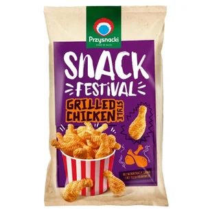 Przysnacki Snack Festival Przekąski ziemniaczane smażone o smaku grillowanego kurczaka 100 g - Chipsy - miniaturka - grafika 1