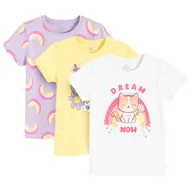 Koszulki dla dziewczynek - Cool Club, T-shirt dziewczęcy, mix, zestaw, 3 szt. - miniaturka - grafika 1