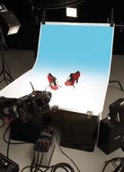 Inne akcesoria studyjne - Colorama Tło cieniowane biało-jasnoniebieskie 110 x 170cm - miniaturka - grafika 1