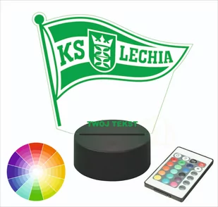 Lampka nocna na biurko LECHIA GDAŃSK imię - Lampy stojące - miniaturka - grafika 1