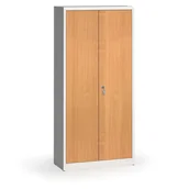 Szafy biurowe - ALFA 3 Szafy spawane z laminowanymi drzwiami, 1950 x 920 x 400 mm, RAL 7035/buk 1261177 - miniaturka - grafika 1