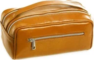Kosmetyczki, organizery i kuferki - POLSKA SKÓRZANA KOSMETYCZKA SOLOME CAMEL - miniaturka - grafika 1