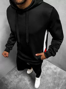 BLUZA MĘSKA Z KAPTUREM CZARNA OZONEE JS/JK99118/3Z - Ozonee - Bluzy męskie - miniaturka - grafika 1