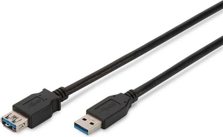 Kabel USB Digitus USB-A - 1.8 m Czarny AK-300203-018-S