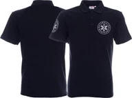 Odzież robocza - Promostars LPP - Koszulka Polo ratownicza granatowa męska odblaskowa - nadruk przód + rękawek - miniaturka - grafika 1