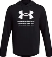 Bluzy męskie - Bluza męska Under Armour UA Rival Terry Graphic Hoodie czarna 1386047 001-2XL - miniaturka - grafika 1