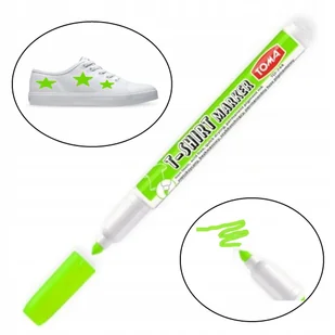 !TOMA MARKER PISAK T-SHIRT DO UBRAŃ TKANIN TO-744 FLUO ZIELONY - Przybory szkolne - miniaturka - grafika 1