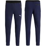 Spodnie sportowe męskie - Spodnie męskie dresowe bawełniane Puma slim fit - miniaturka - grafika 1