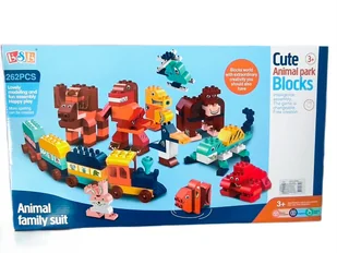 Duży zestaw klocków XXL PARK UROCZYCH ZWIERZĄT 3+ 262el DaPa - Klocki Duży zestaw klocków XXL PARK UROCZYCH ZWIERZĄT 3+ 262el DaPa - Klocki - miniaturka - grafika 1