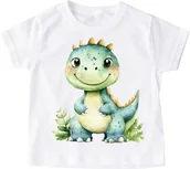 Koszulki dla dziewczynek - Koszulka z dinozaurem na Dzień Dinozaura - dinozaur79 - miniaturka - grafika 1