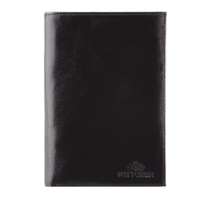 Męski portfel ze skóry bez zapięcia czarny - Portfele Męski portfel ze skóry bez zapięcia czarny - Portfele - miniaturka - grafika 1