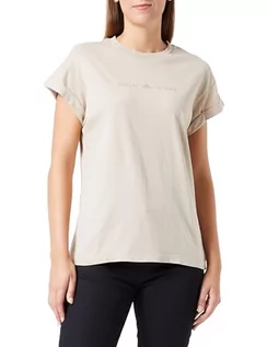 Koszulki i topy damskie - Replay T-shirt damski regular fit, 803 Light Taupe, XS - grafika 1